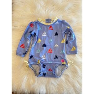 Ruffle‎ Butts 12-18m sailboat swim suit EUC